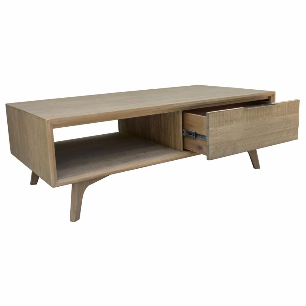 Solid Acacia Coffee Table 2 Drawer Coffee Tables