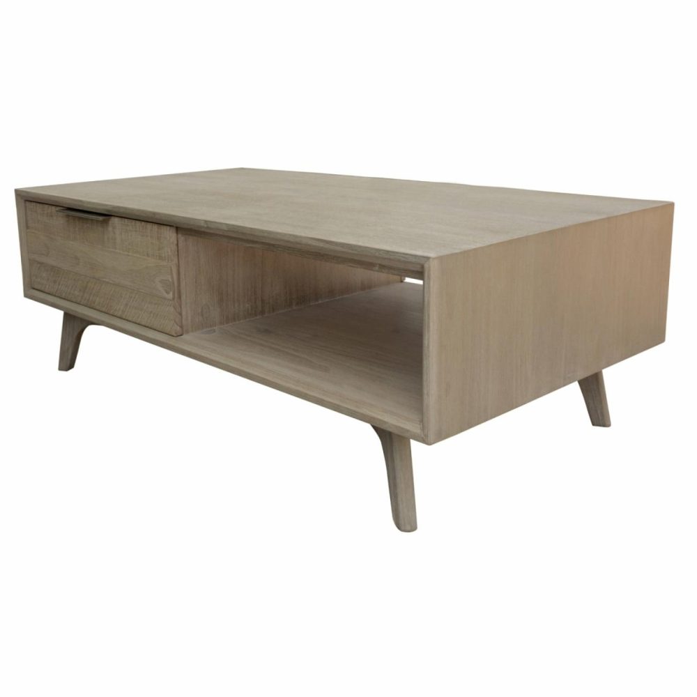 Solid Acacia Coffee Table 2 Drawer Coffee Tables