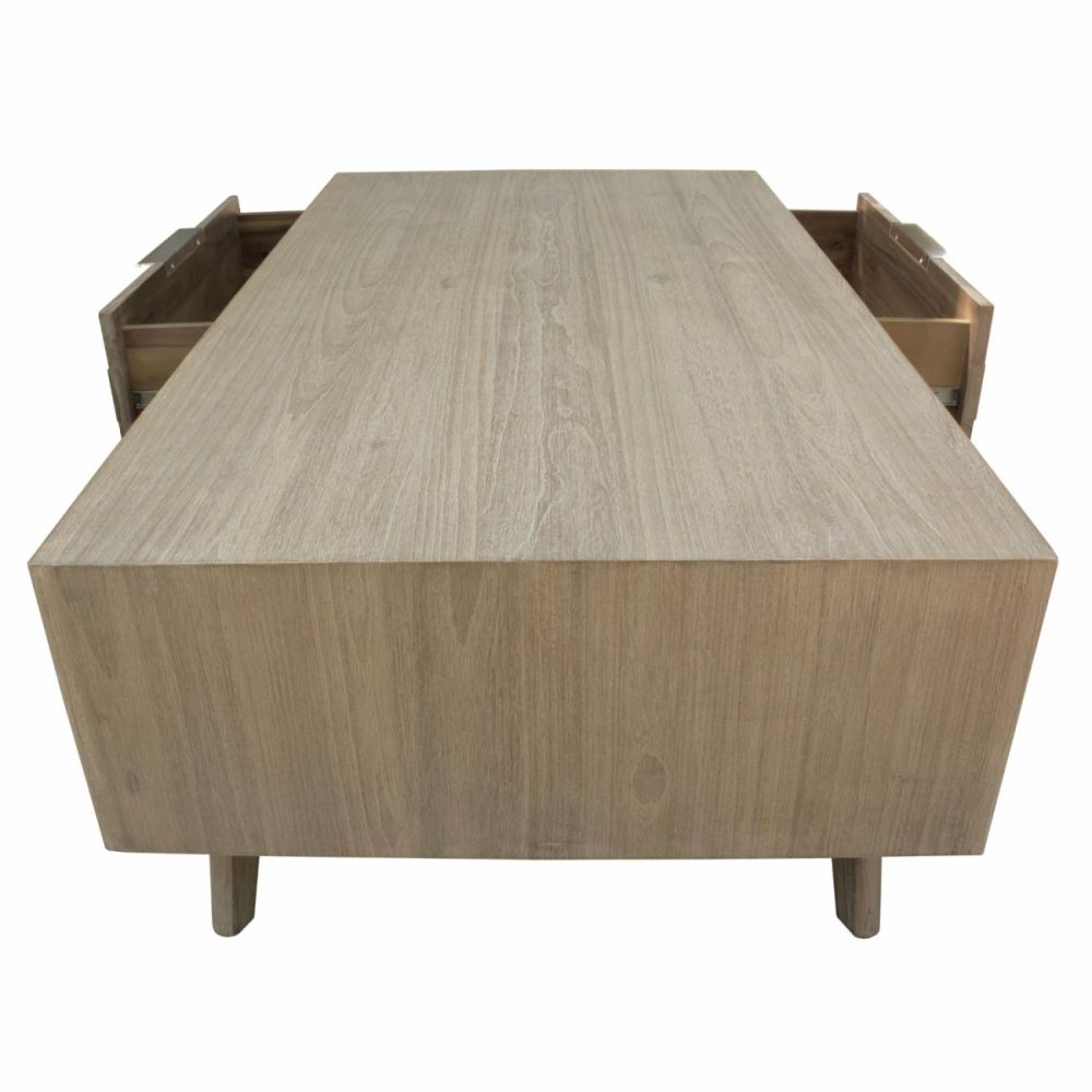 Solid Acacia Coffee Table 2 Drawer Coffee Tables