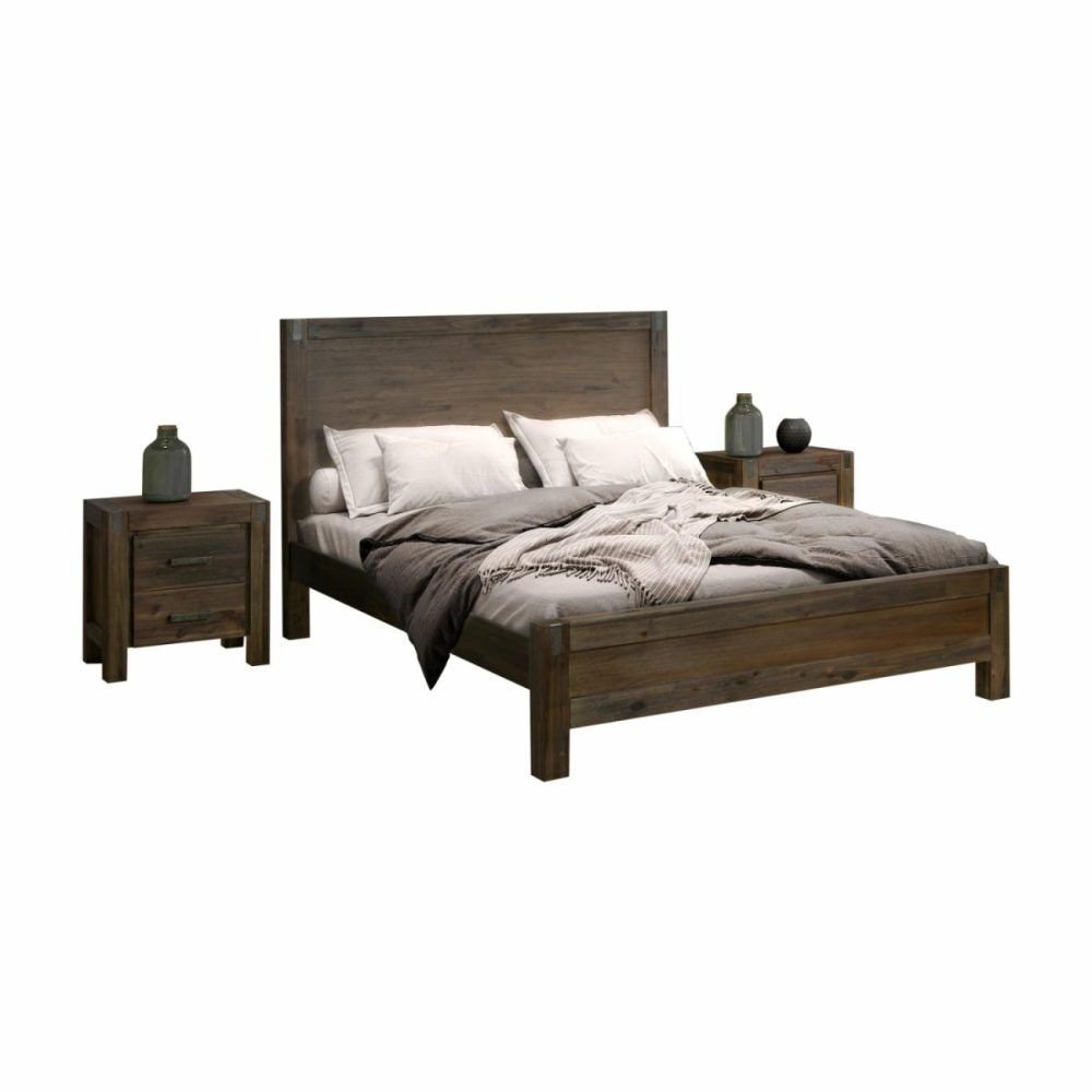 Solid Acacia Queen Bedroom Set Bedroom