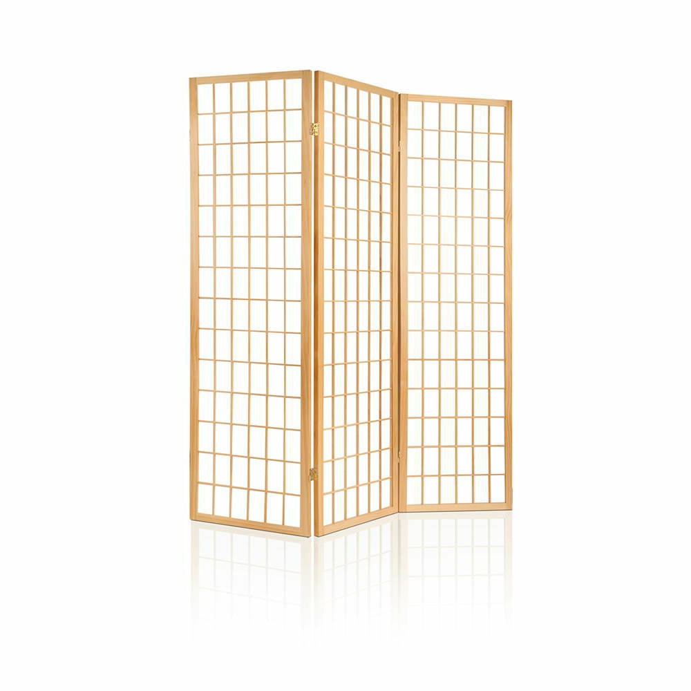 Solid Pine 3-Panel Room Divider Screen 131X179Cm Furniture