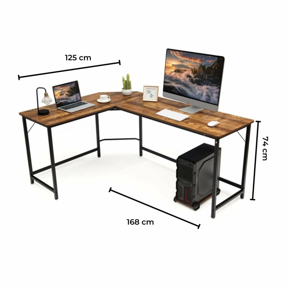 Spacious L-Shaped Corner Computer Desk Computer Desks