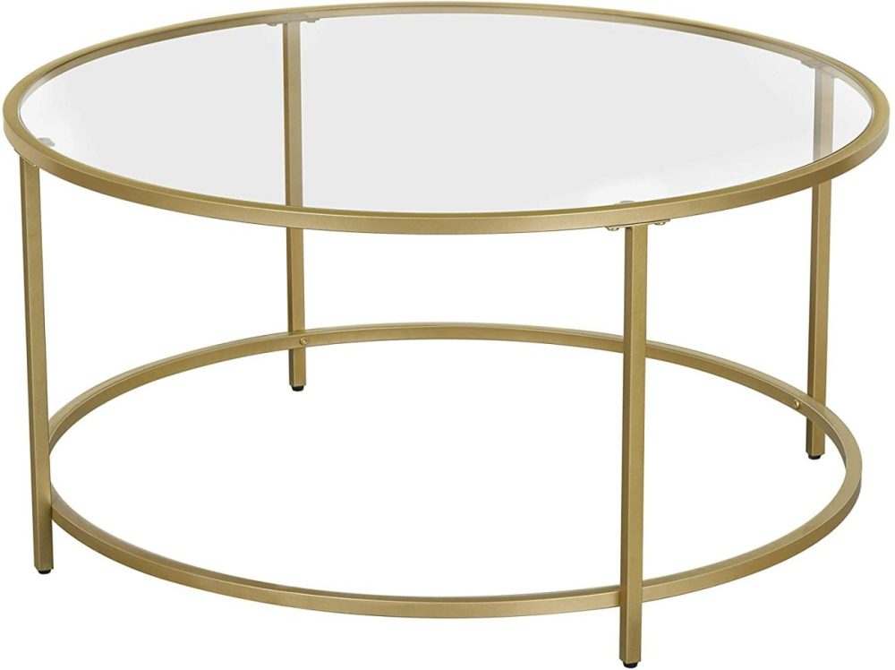 Sturdy Gold Glass Coffee Table 6Mm Glass Coffee Tables