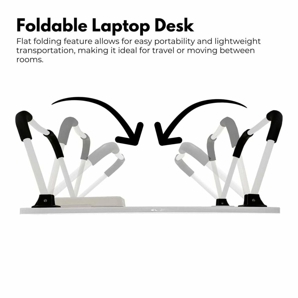 Usb Charging Bed Tray Laptop Desk With Bookshelf Furniture