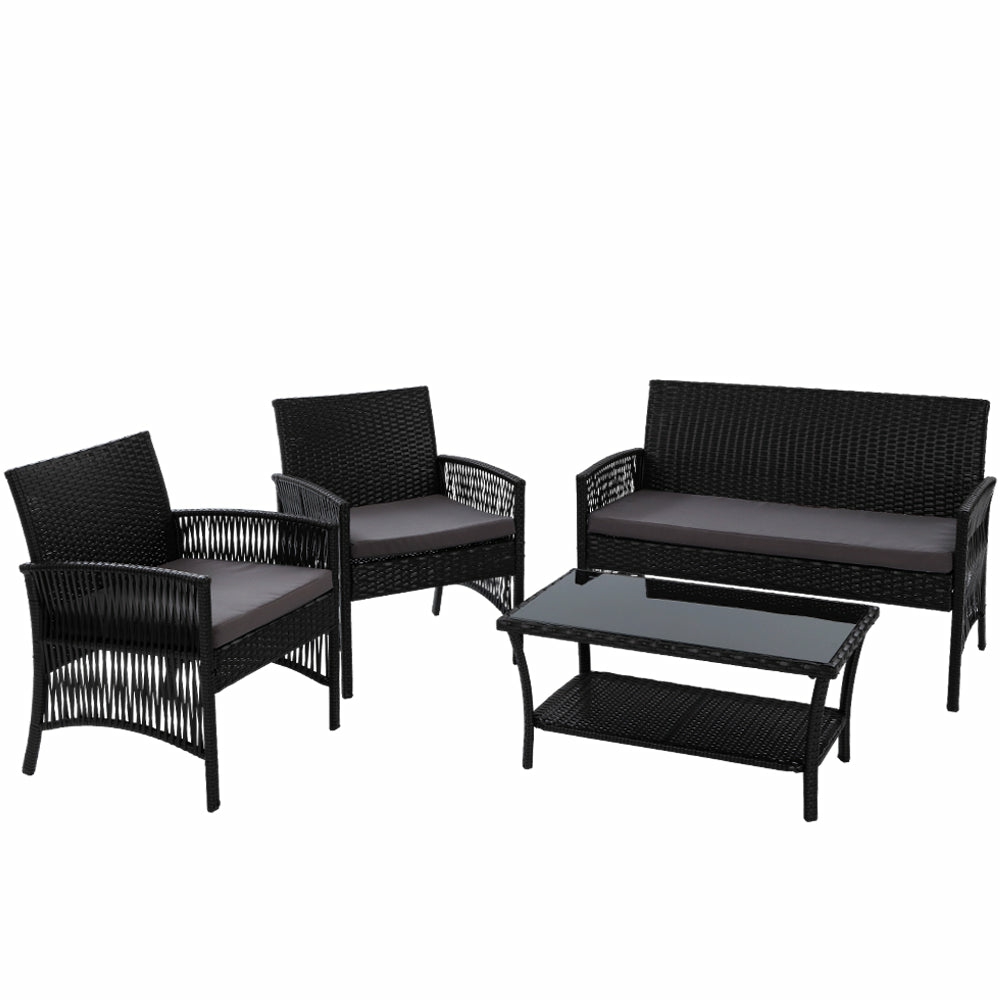 Uv-Resistant Wicker Sofa Set Furniture