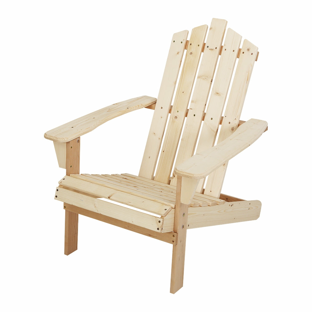 Uv-Resistant Wooden Adirondack Chair With High Back Adirondack Chairs