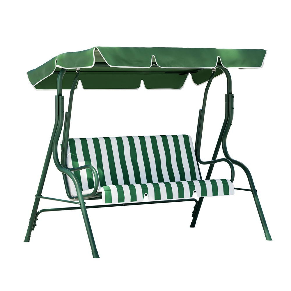 Water-Resistant 3 Seater Outdoor Swing Chair With Canopy Outdoor Furniture