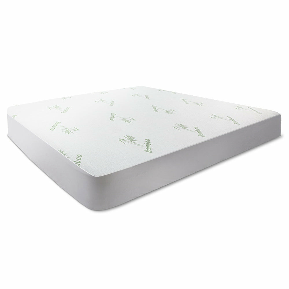 Water-Resistant Bamboo Mattress Protector Single Bedroom