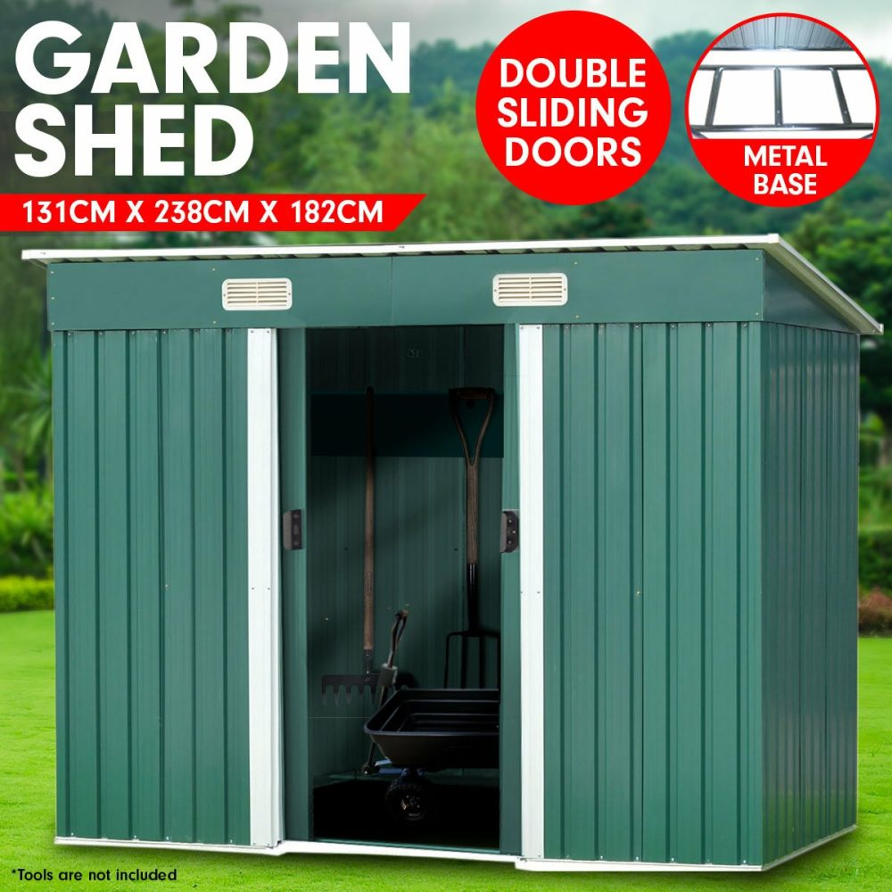 Weather-Resistant Metal Garden Shed With Ventilation Garden Sheds