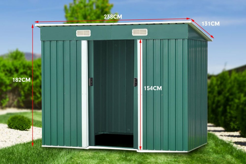 Weather-Resistant Metal Garden Shed With Ventilation Garden Sheds