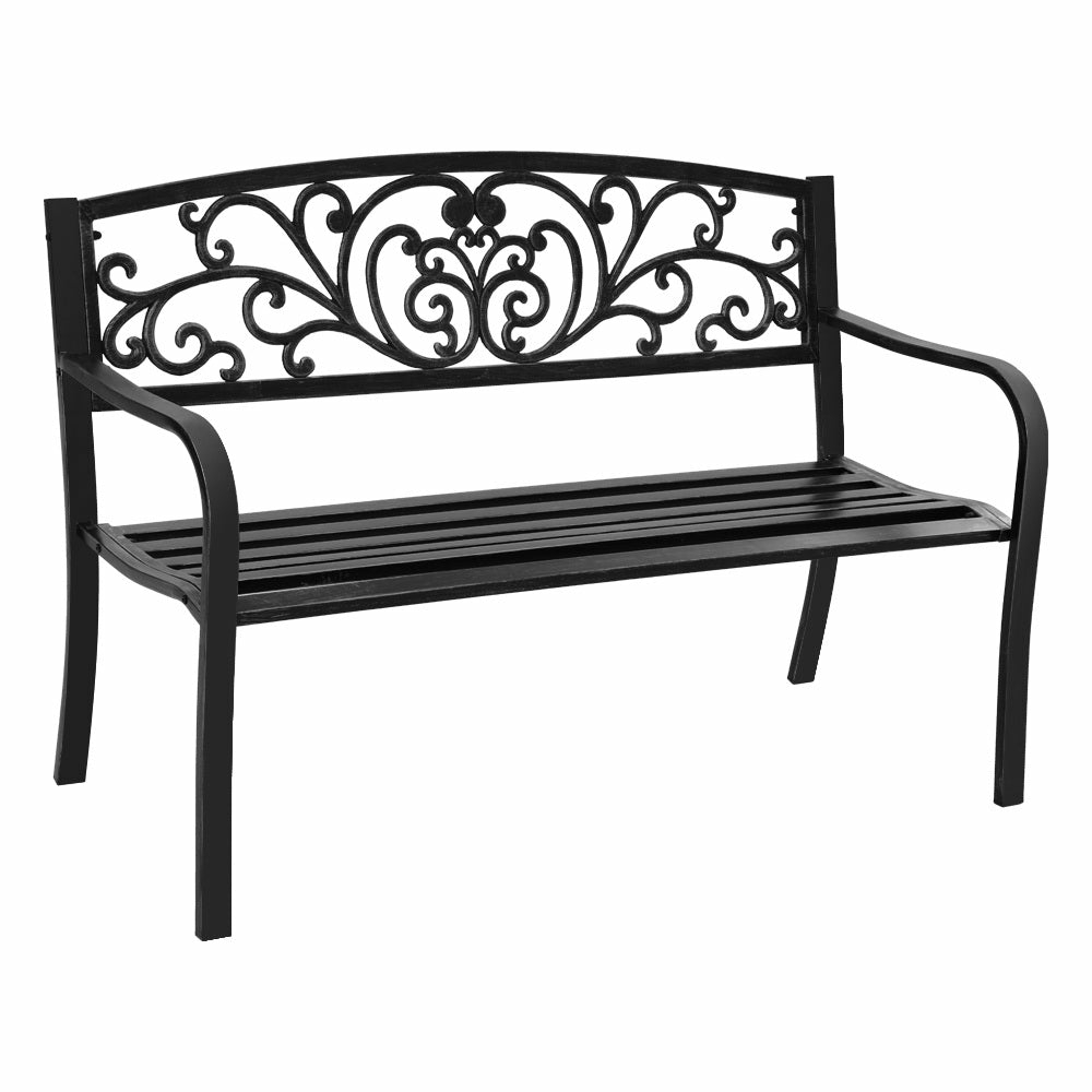 Weather-Resistant Steel 3-Seater Garden Bench Garden Benches