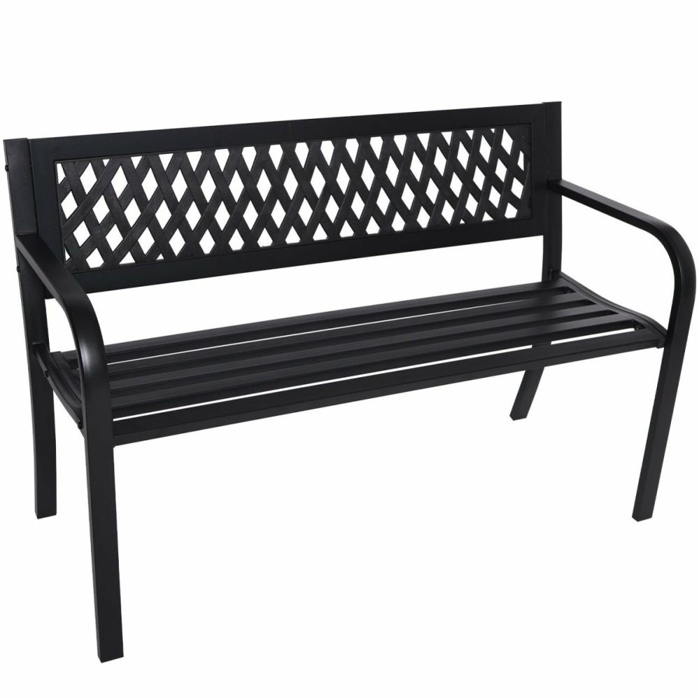 Weather-Resistant Steel Garden Bench Garden Benches