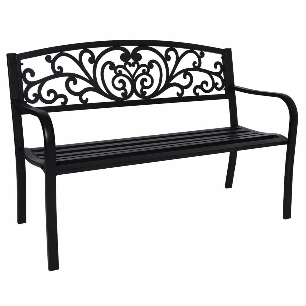 Weather-Resistant Steel Garden Bench Garden Benches