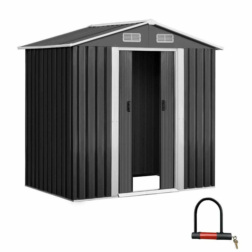 Weatherproof Garden Shed 1.96X1.32M Metal Storage Outdoor Furniture