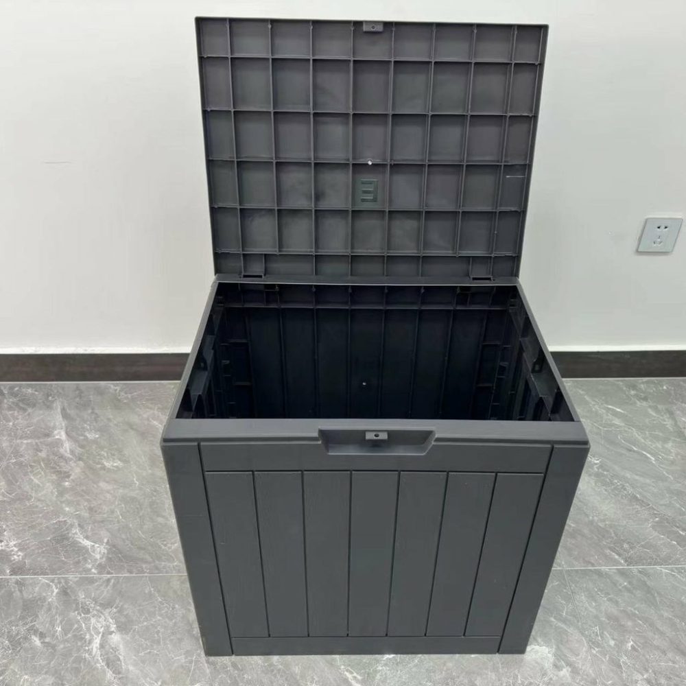 Weatherproof Lockable 118L Outdoor Storage Box (Black) Outdoor Furniture