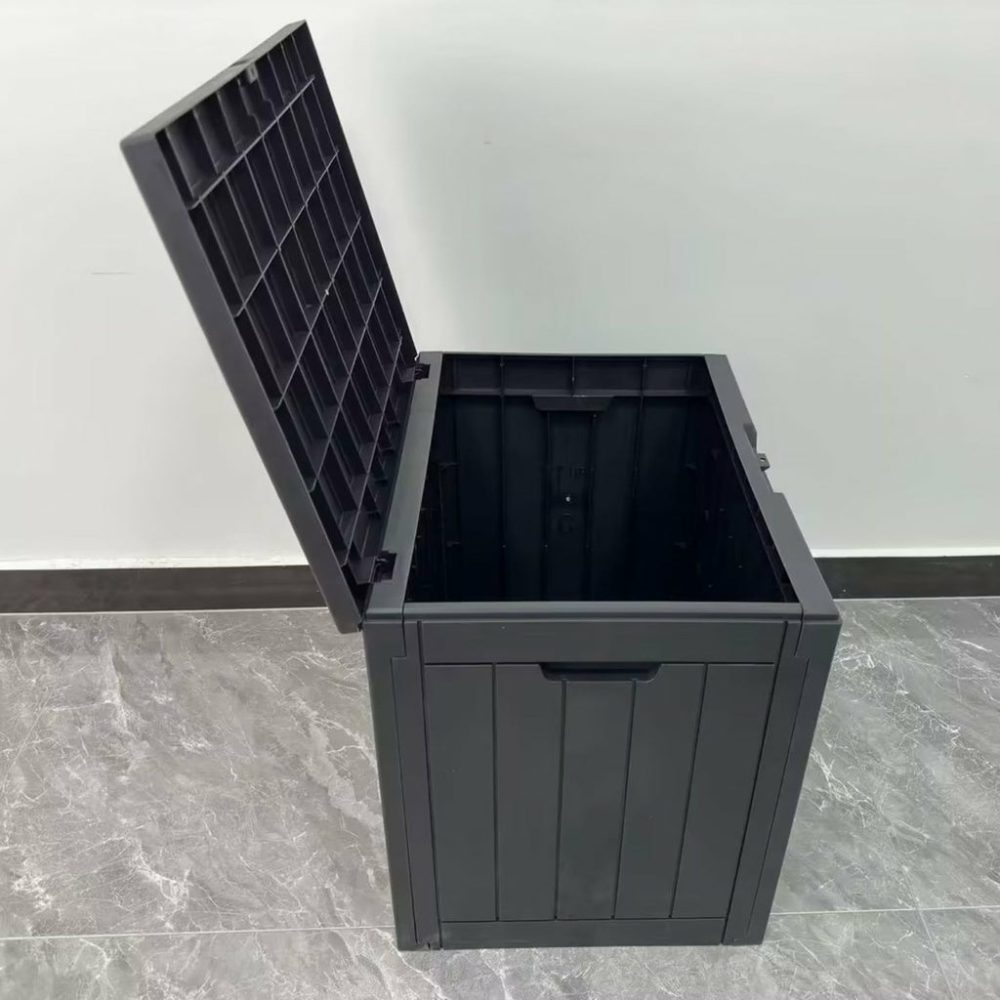 Weatherproof Lockable 118L Outdoor Storage Box (Black) Outdoor Furniture