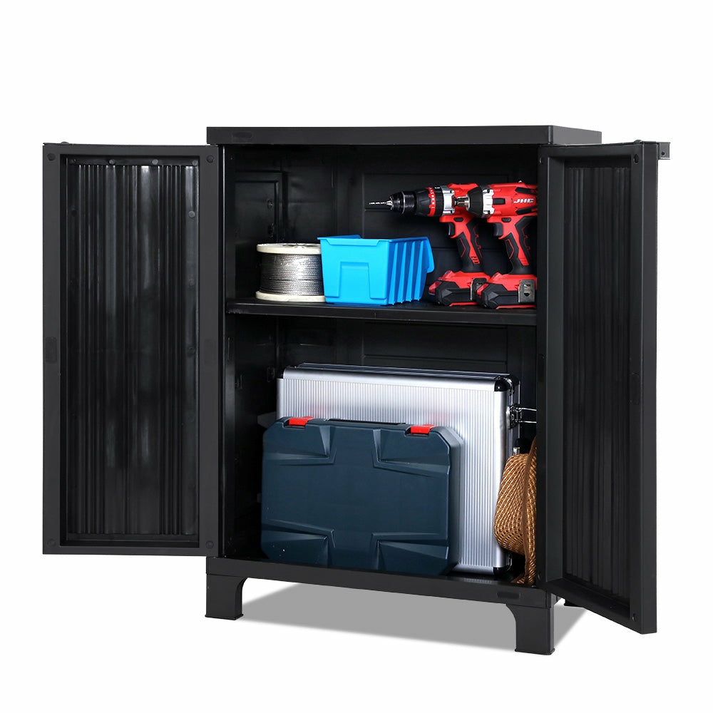 Weatherproof Outdoor Storage Cabinet With Shelves And Lock Outdoor Furniture