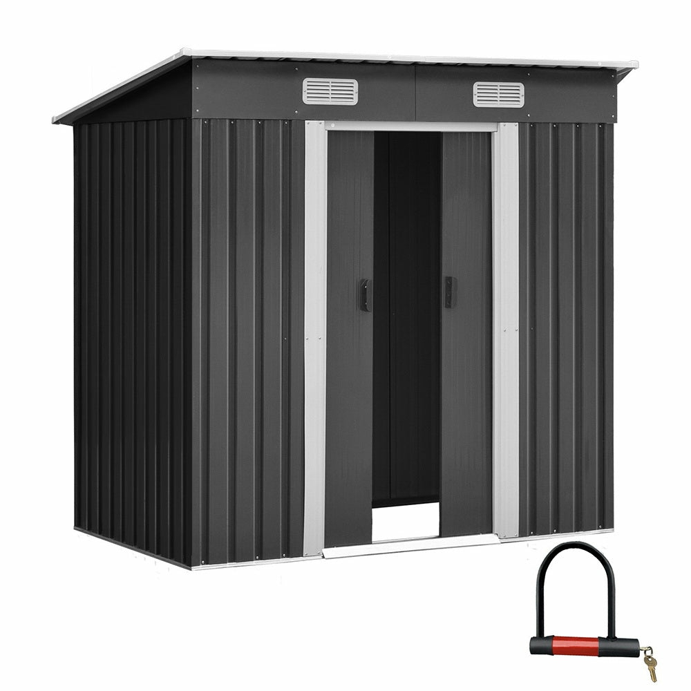 Weatherproof Steel Garden Shed With Sliding Doors Garden Sheds