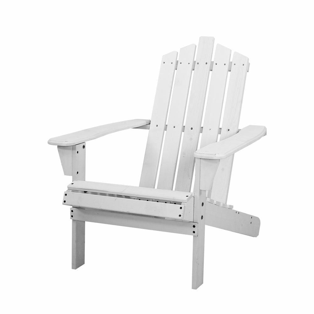 White Wooden Adirondack Outdoor Chair Uv & Weather Resistant Adirondack Chairs