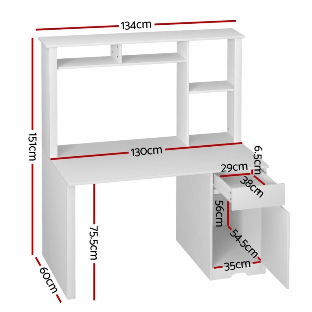 Wide Desktop Computer Desk With Storage Computer Desks