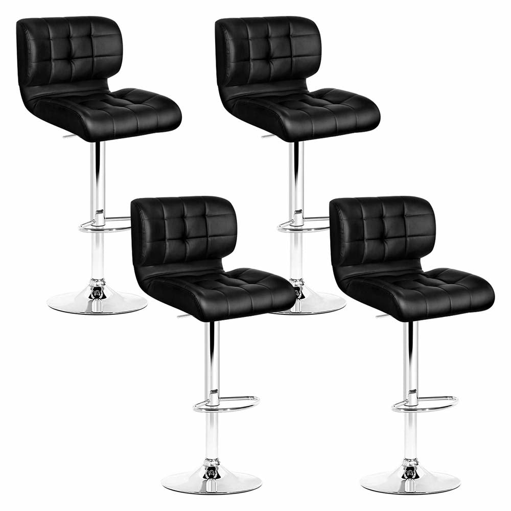 Adjustable Black Leather Bar Stools Bar Stools & Chairs