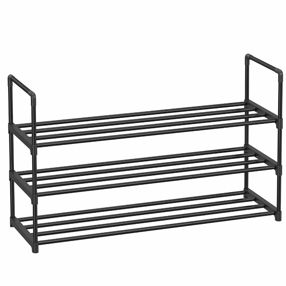 Large Capacity 3-Shelf Metal Shoe Rack Furniture