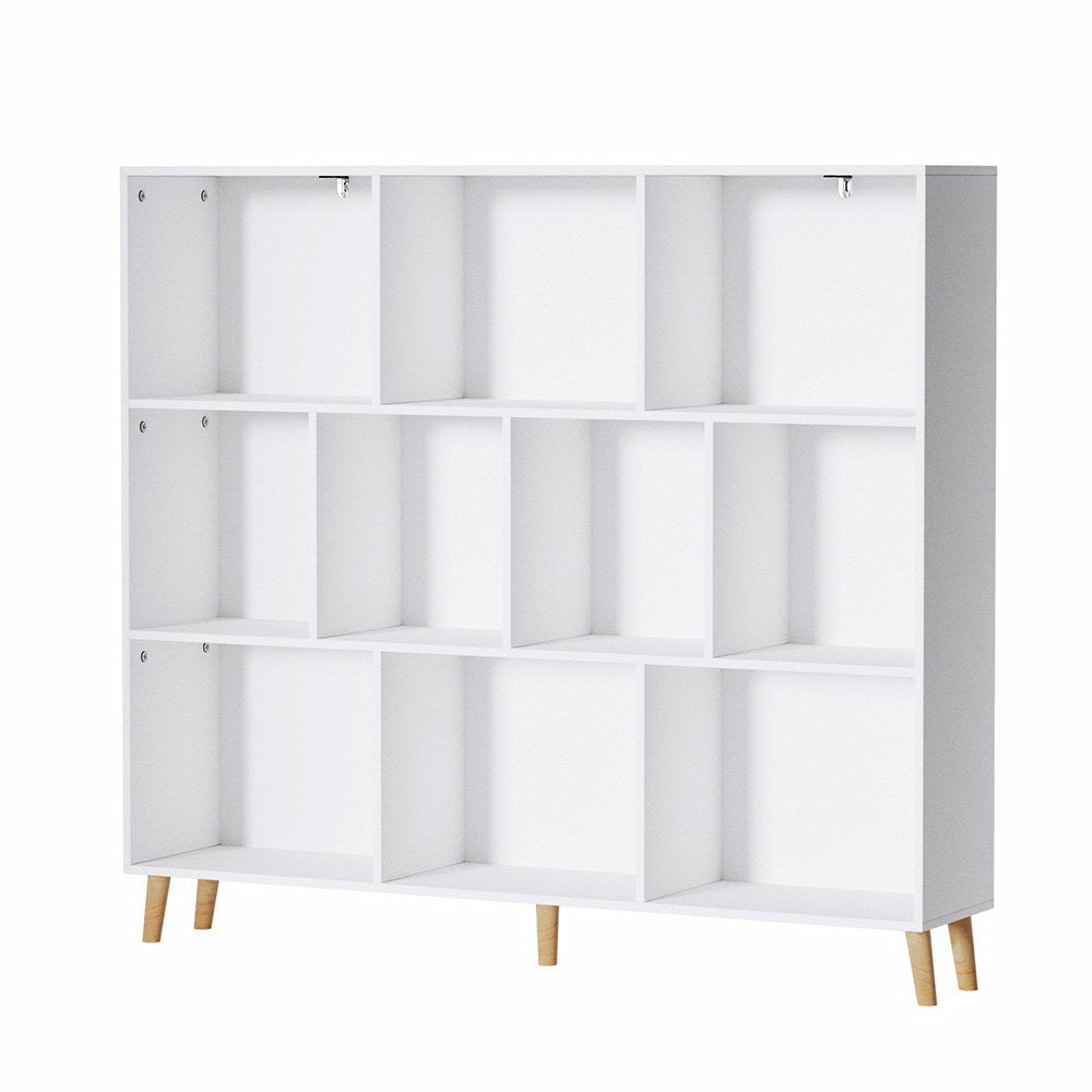 Multi-Compartment 10-Cube Bookshelf Bookshelves