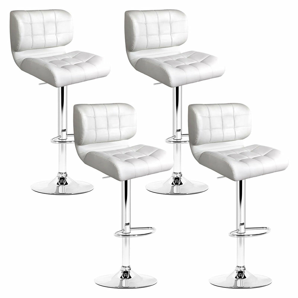 White Pu Leather Bar Stools Bar Stools & Chairs