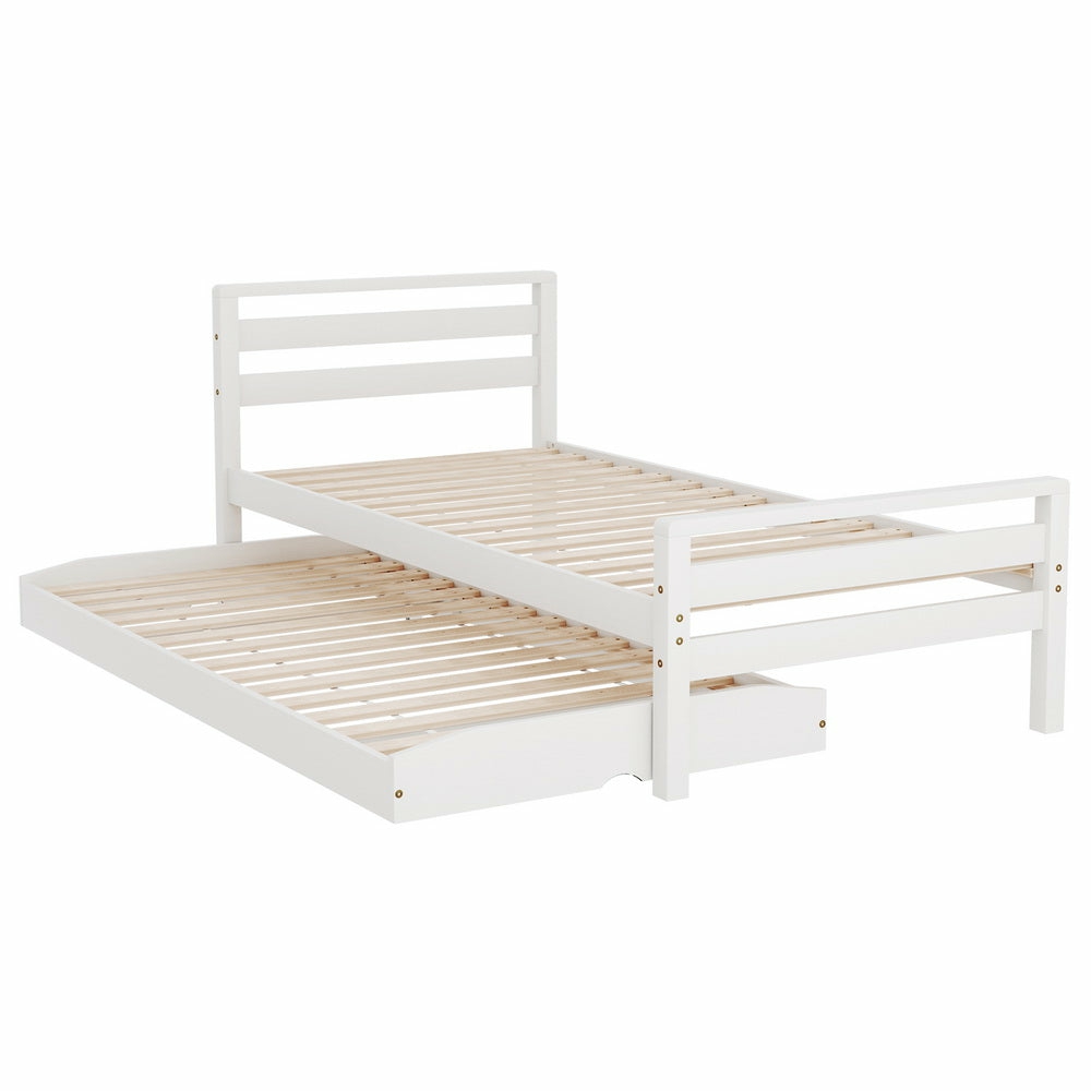 2-In-1 Trundle Bed Frame Bed Frames