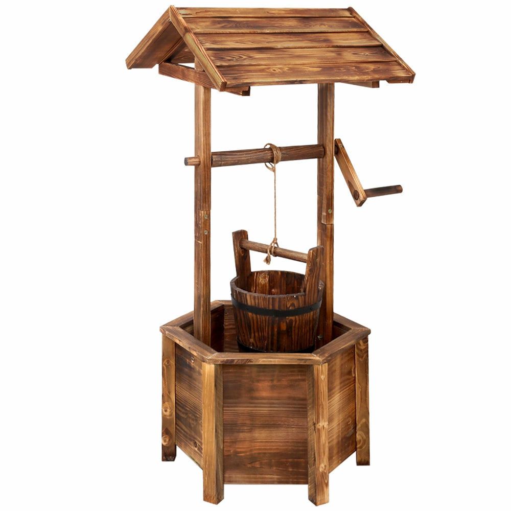 Weatherproof Wooden Wishing Well Garden Ornament Garden Accessories