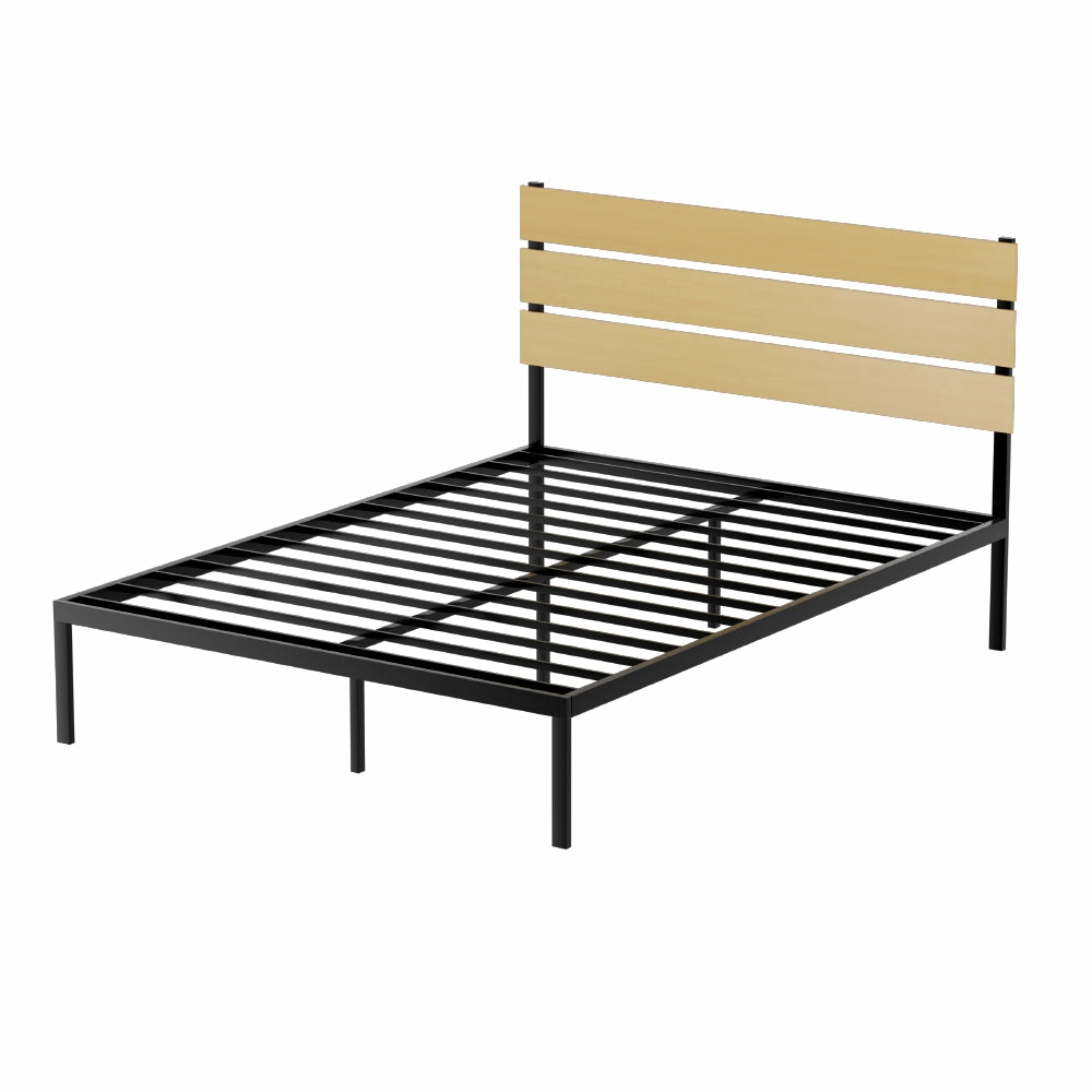 Sturdy Metal Queen Bed Frame W/ Mdf Headboard Bed Frames